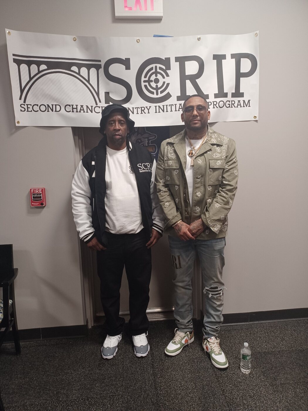 Edward Andrews pictured with rap artist Maino at SCRIP