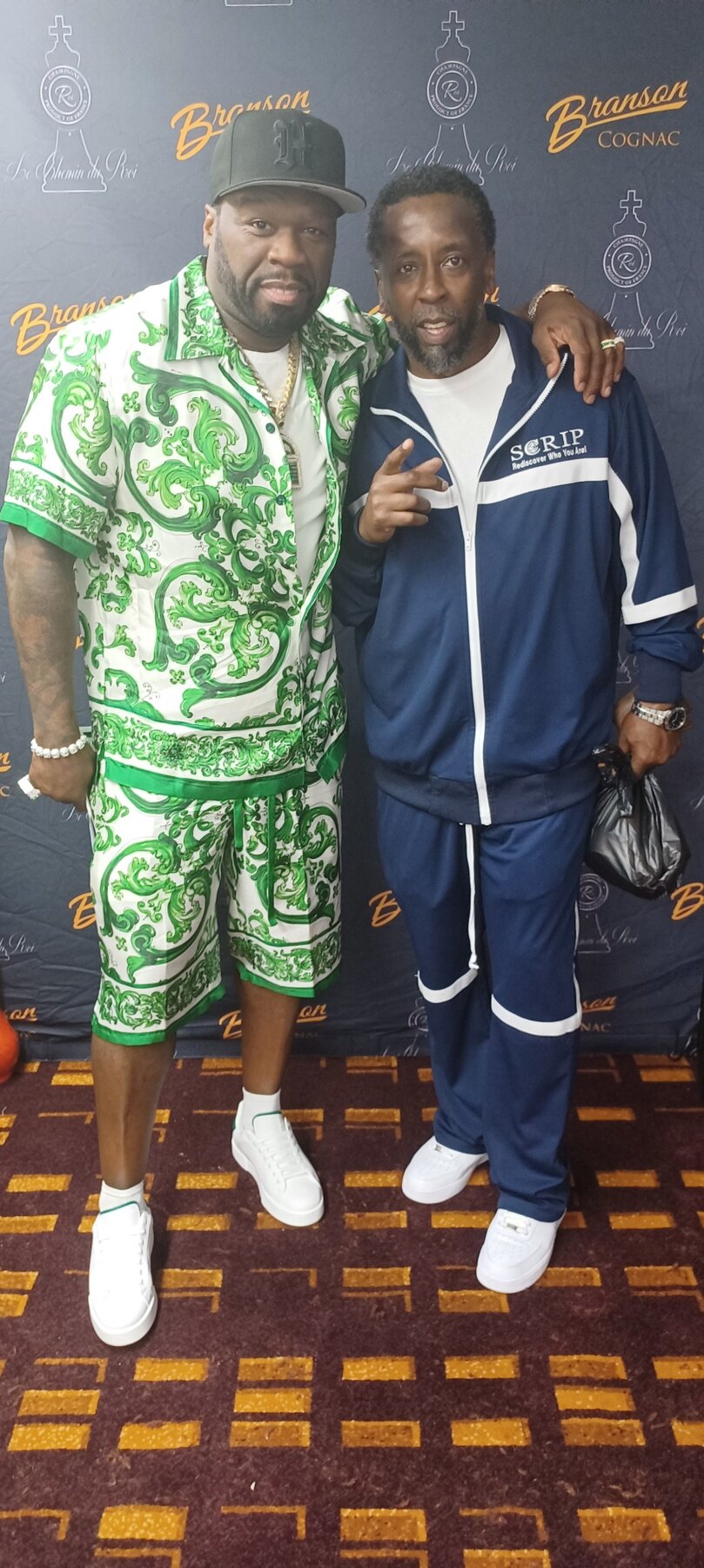Edward Andrews pictured with artist 50 Cent