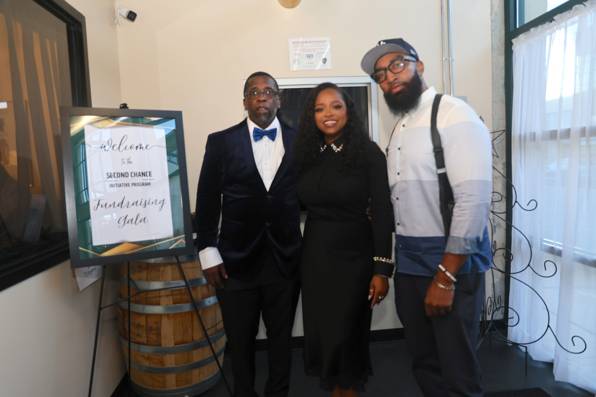 Edward Andrews with Tamika D. Mallory and Mysonne at SCRIP's fundraising gala