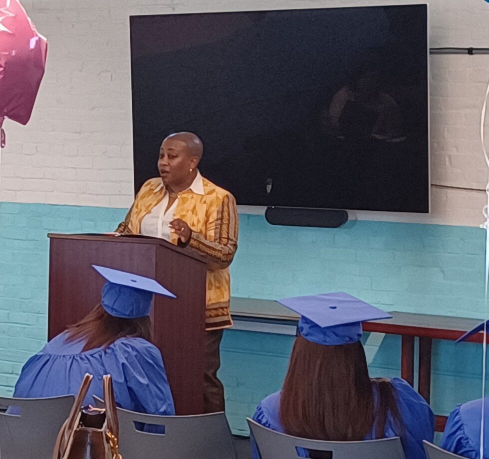 The Honorable Judge Tindill speaking at an ASCEND graduation
