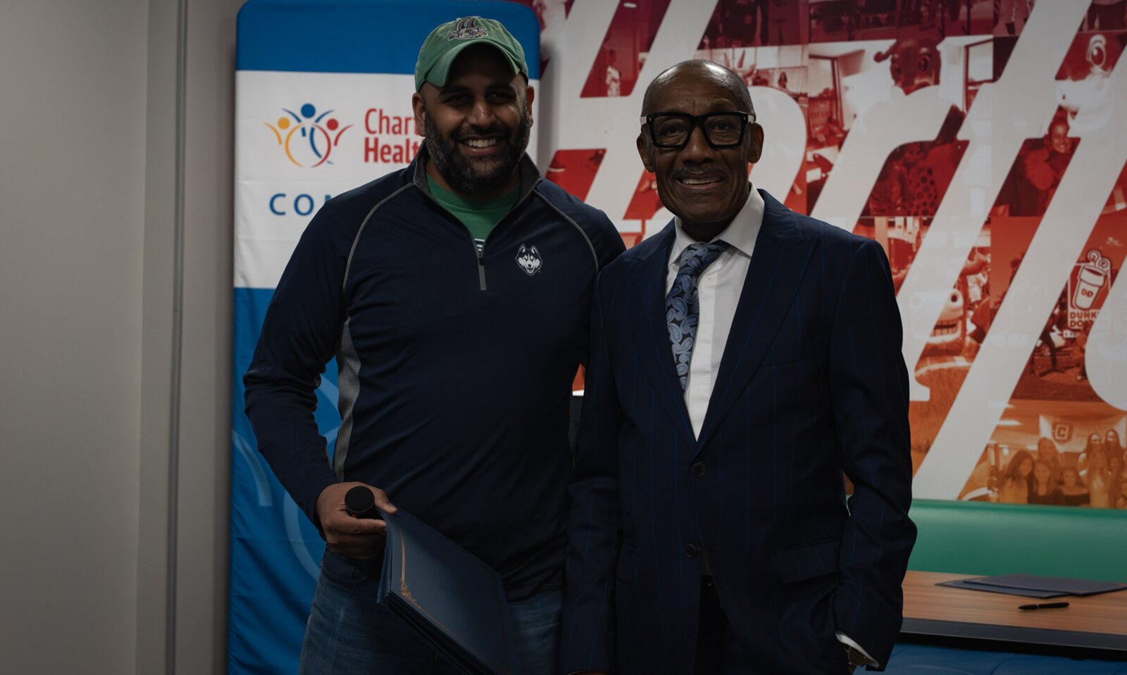 Hartford Mayor Arunan Arulampalam pictured with Akbar Pray